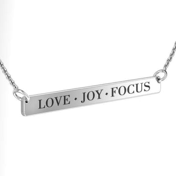 Large Straight Bar Sterling Silver Necklace TNC436P - Jewelry